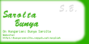 sarolta bunya business card